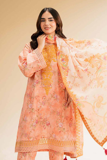 Nishat Linen 3 Piece - Printed Embroidered Suit - 42501310 Online Shopping